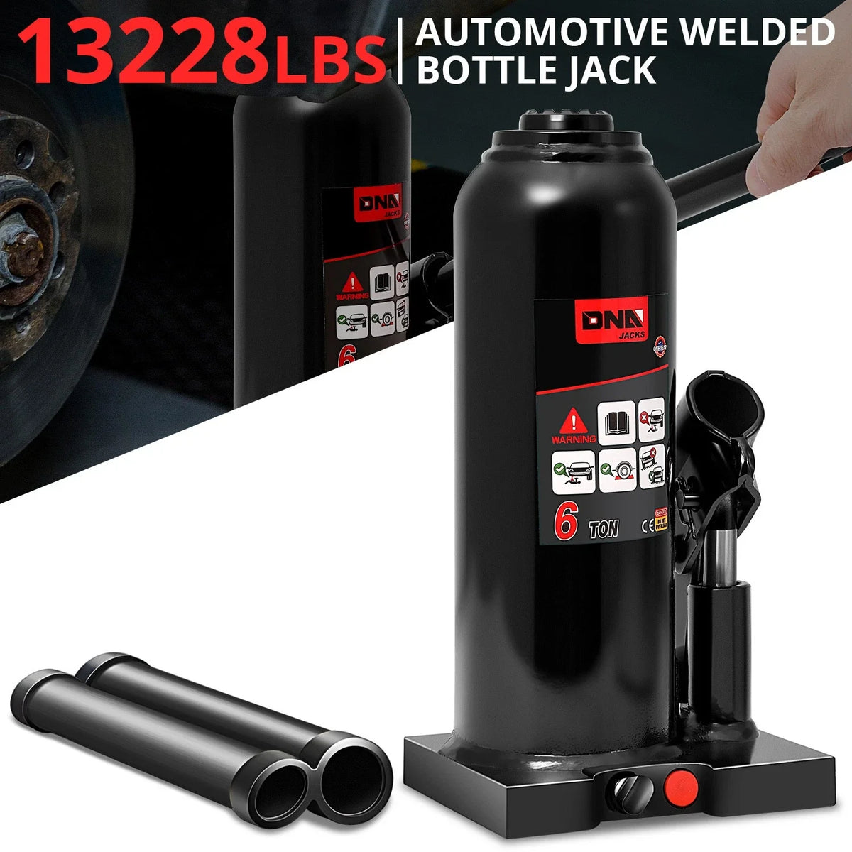 17'' Hydraulic Bottle Jack for Automotive Repair (6 Tons)