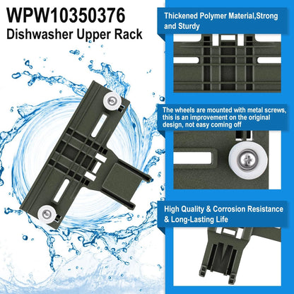 12X Dishwasher Top Rack Parts for (W10350376, W10350374)
