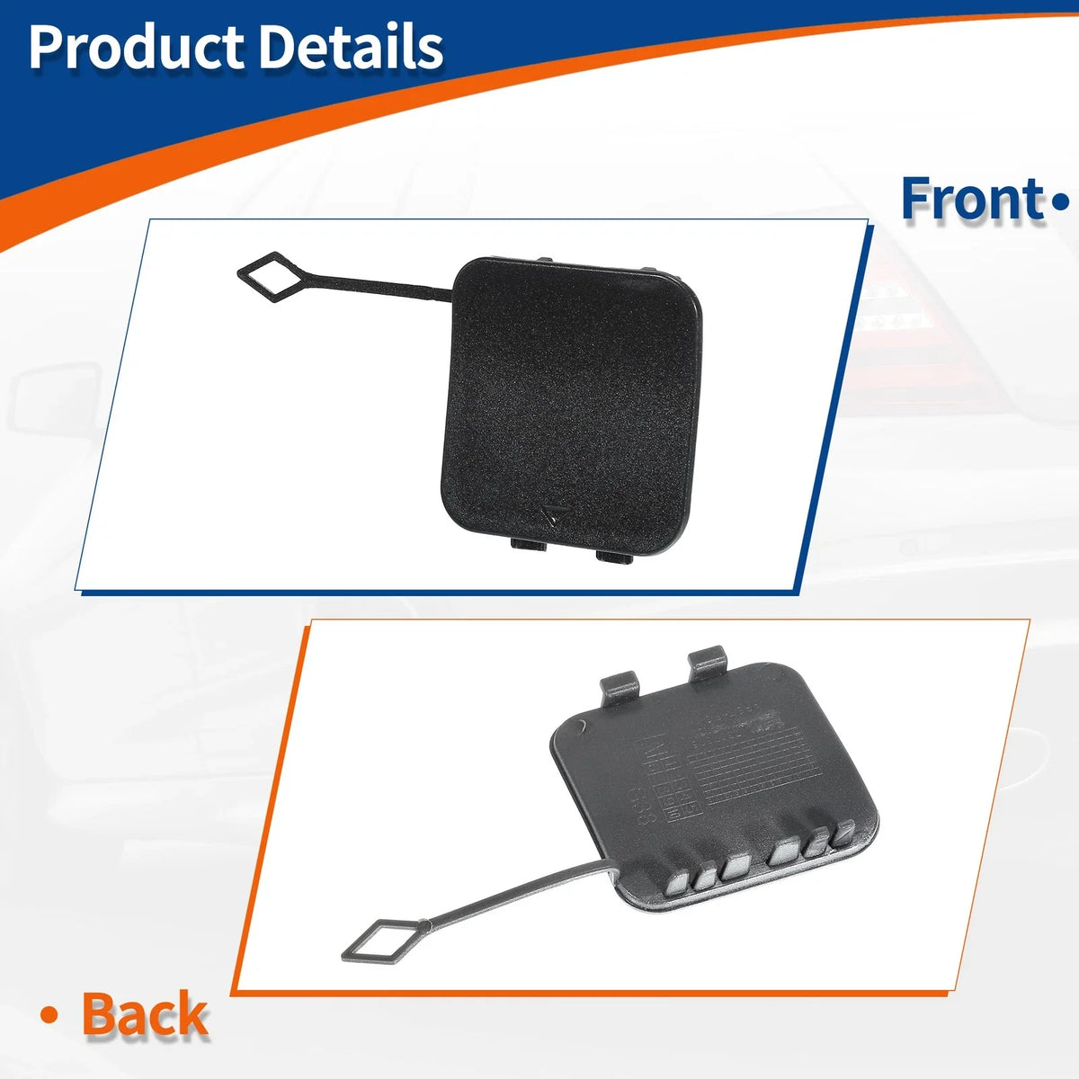 Rear Right Bumper Tow Hook Cover for BMW 530i 540i M5 Gray