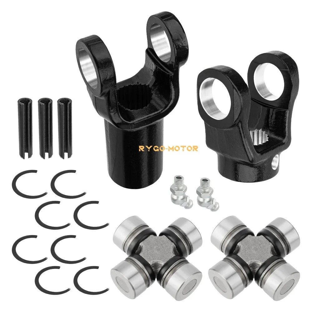 Set of 2 Front Prop Shaft Yoke & U-Joint for Polaris Ranger 700 800 900 Crew XP