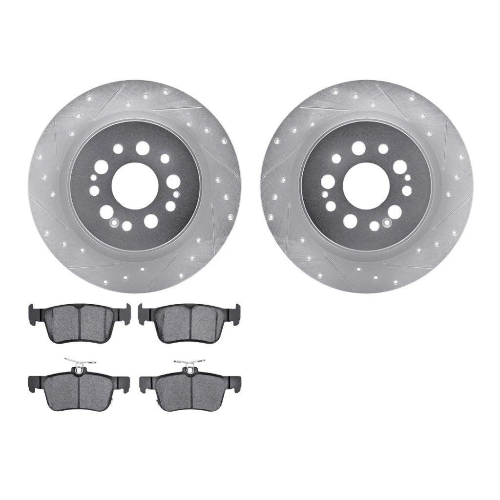 Rotor Set for Acura RDX (2019) ALX-PAU-DF-7612-59010-CLA1, Drilled & Slotted