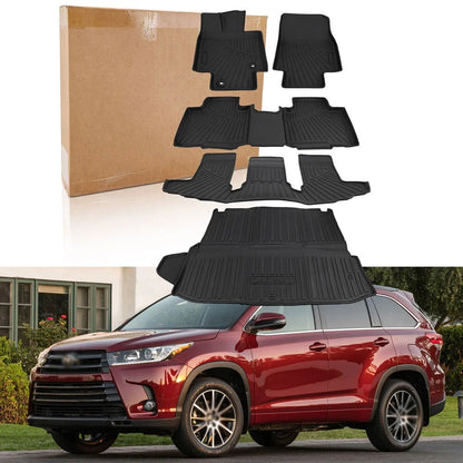 Set of 4 TPE Floor Mats and Cargo Liner for Toyota Highlander (2020–2025)