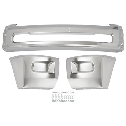 Chrome Front Bumper Face Bar for Dodge Ram 2500 3500 (2010–2018) - 68045698AB, Replace for 68045699AA, 68045699AB