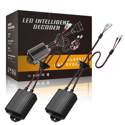 2X LED H1 H3 Headlight Canbus Error Free Resistor Decoder for