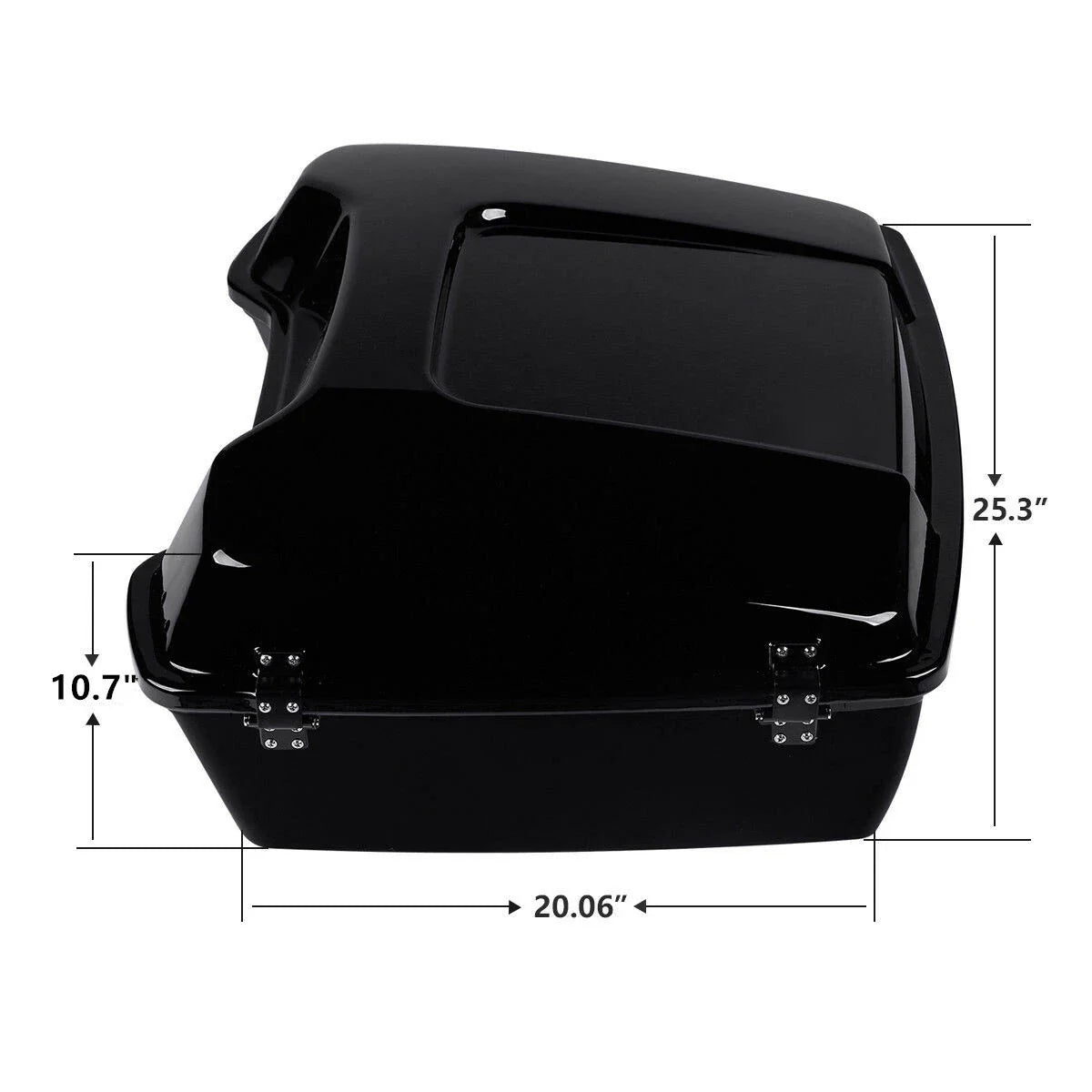Chopped Trunk Black Latch + Mount Rack for Harley Touring (1997–2008)