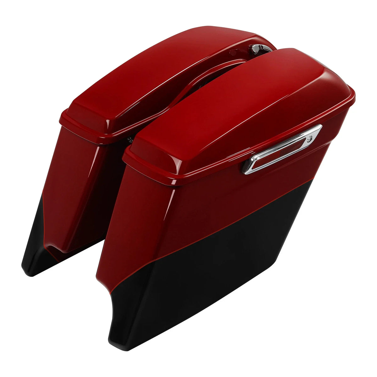 5" Stretched Saddlebags for Harley Electra Glide (2014–2024) Billiard Red/Vivid Black