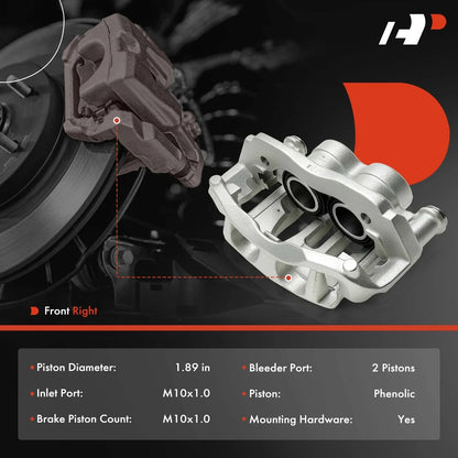 Front Right Brake Caliper with Bracket for Mercedes-Benz Metris (2016–2023)