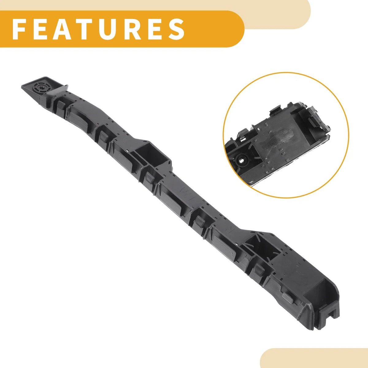 Set of 2 Rear Bumper Support Brackets for Honda HR-V (2016–2018) Black