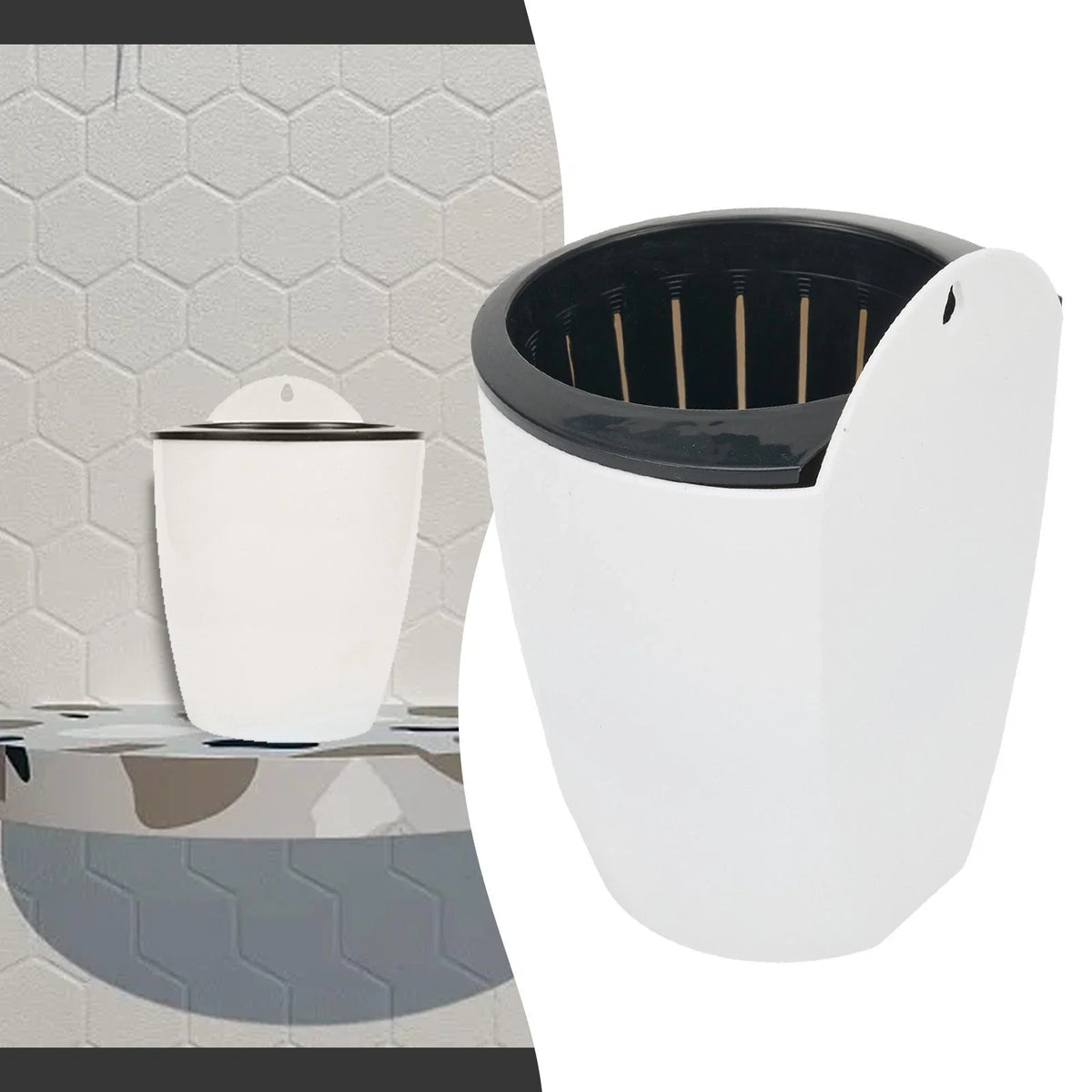 Wall Flower Pot Water-absorbing Box for Indoor Outdoor Garden Decor