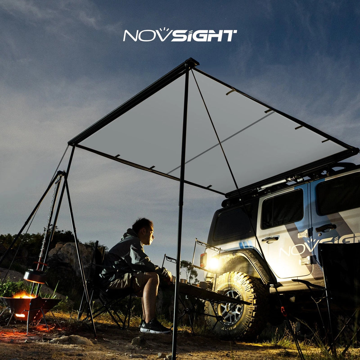 Carside Pull Out Sun Shade Awning for SUV (6.6''L x 9.8''W)