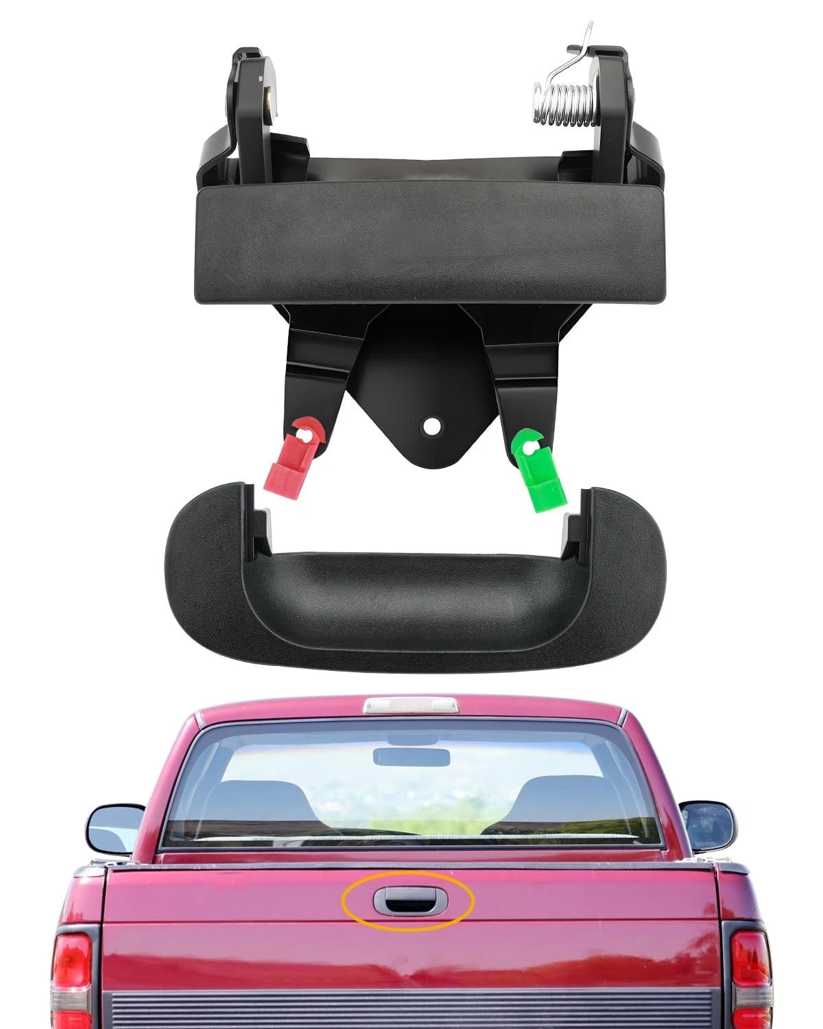 Tailgate Handle Set for Compatible with 1994–2002 Black
