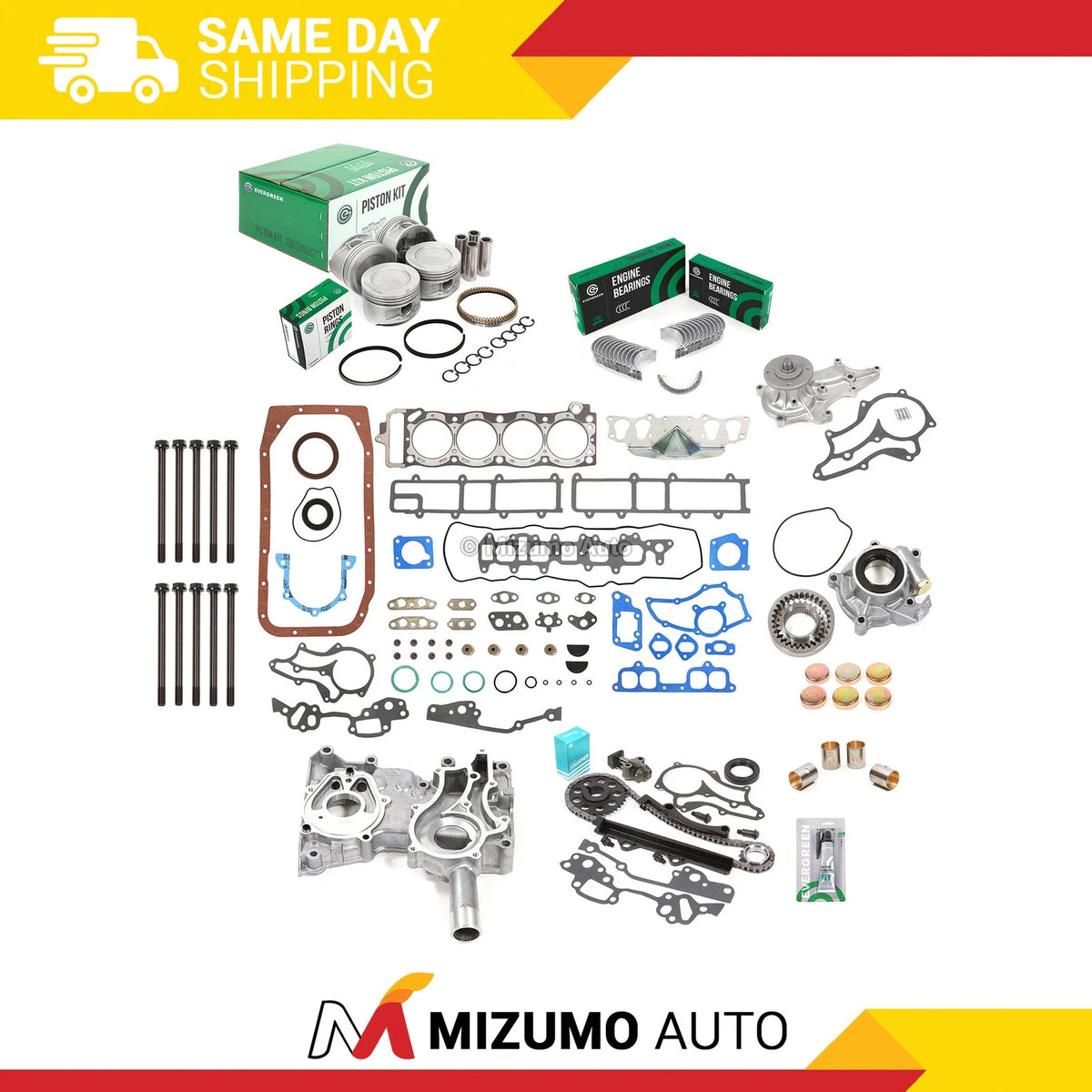 Master Engine Rebuild Kit for Toyota 2.4L SOHC 22R 22RE (1985–1995) - MA-9761248849, HS26185PT-2, CS8807-1