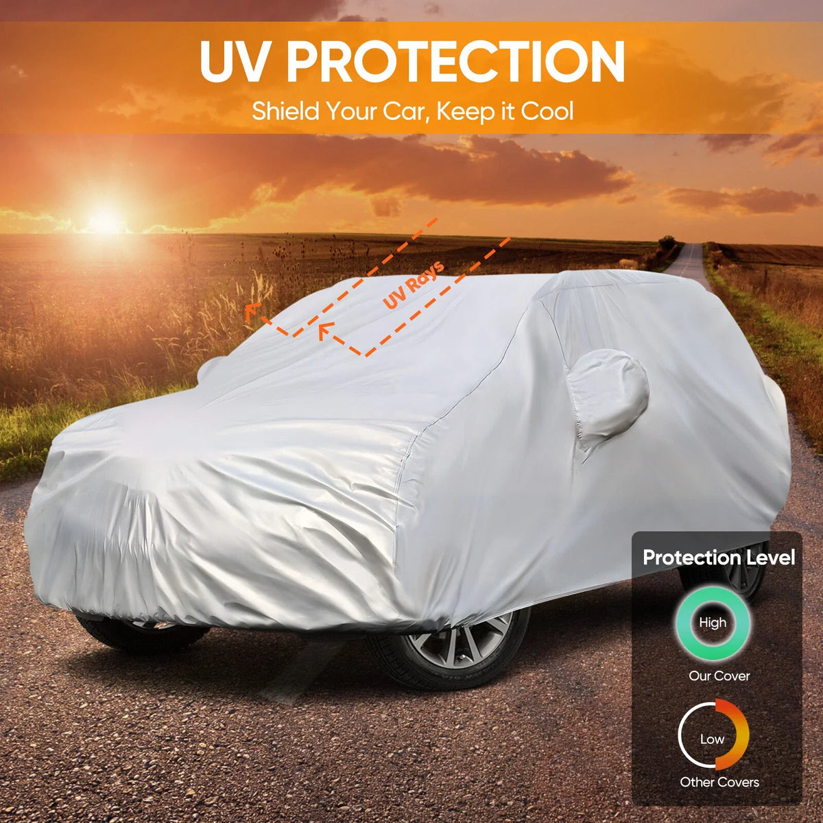 XXXL Waterproof Car Cover for GMC Acadia (Universal, Dust, UV, Rain, Snow)