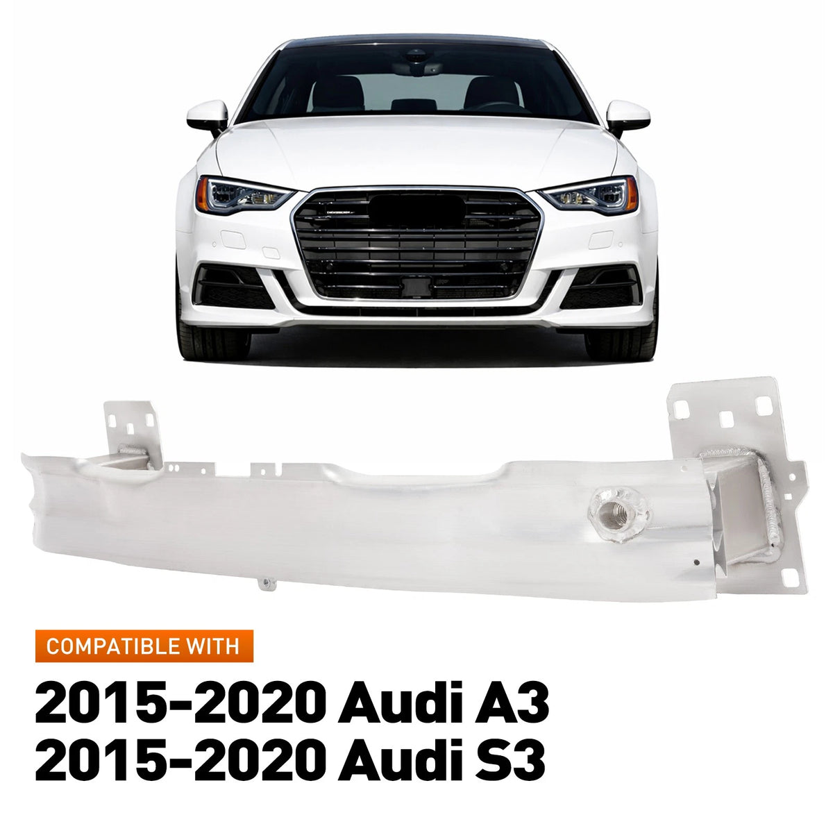 Front Bumper Reinforcement Impact Bar for Audi A3 S3 (2015–2020) - CON-A000002068, 8V5807109, AU1006129