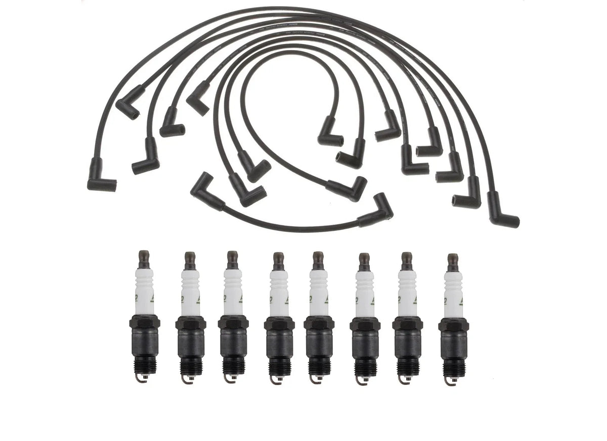 Ignition Wire Set & 8 ACDelco Spark Plugs for Chevy P30 GMC V8