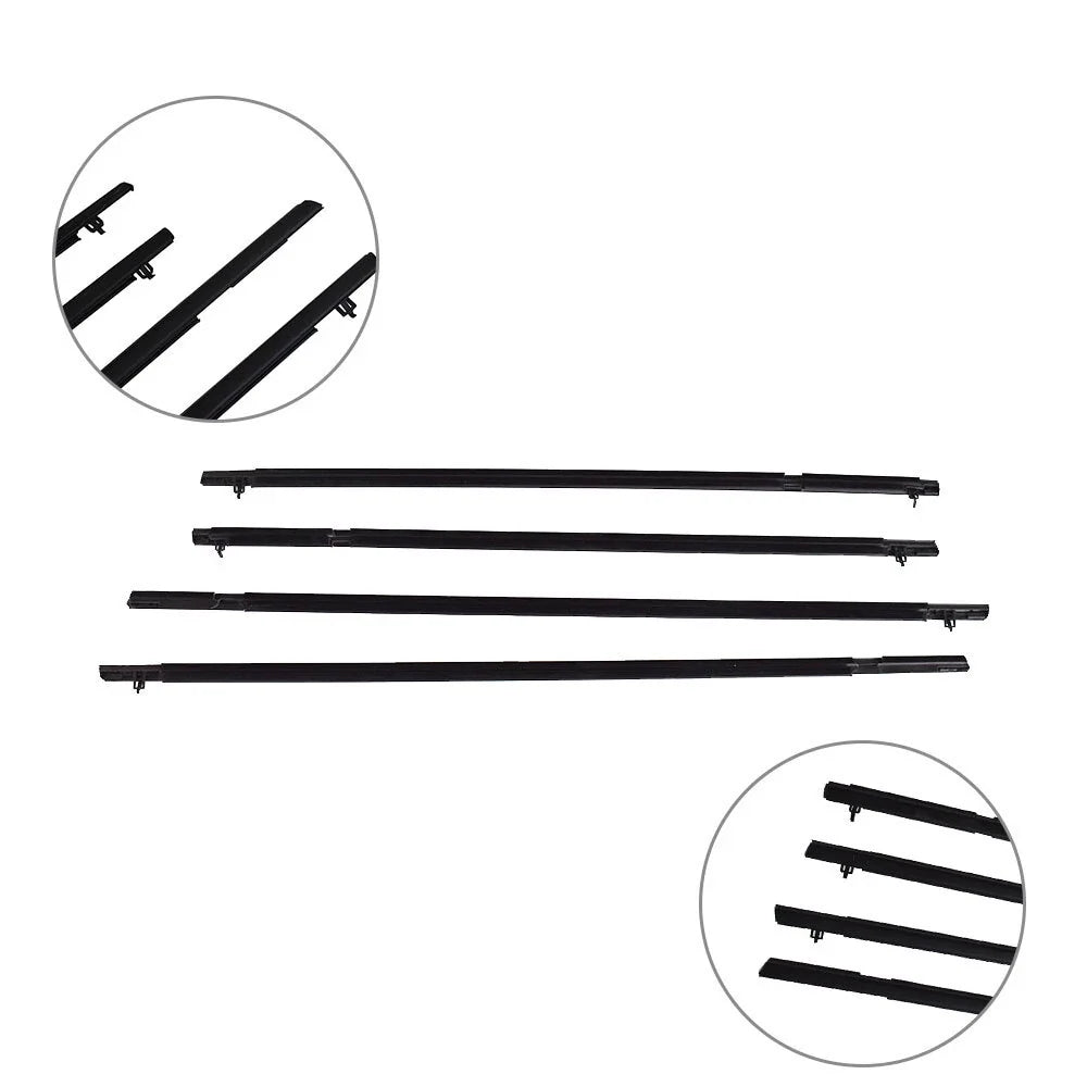 Set of 4 Window Moulding Trim Weather Strips for Honda Civic (2006–2011)