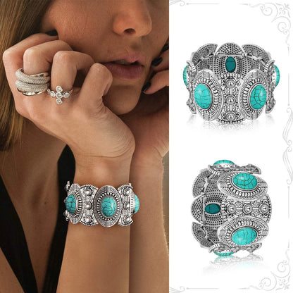 3 Pieces Bohemian Turquoise Jewelry Set for Women
