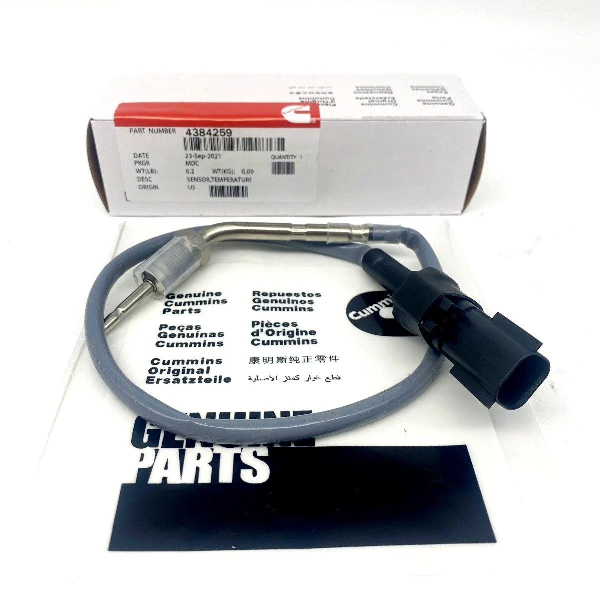 Coolant Temperature Sensor 4384259 for Cummins ISX Engine