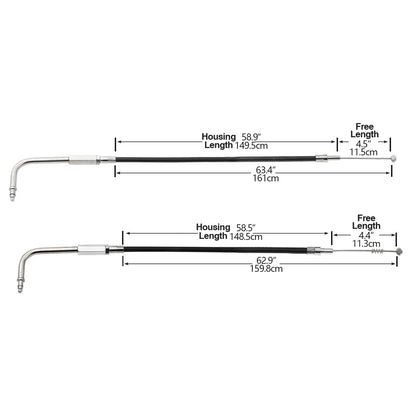 Throttle Cables for Harley Sportster XL883 XL1200 (160cm, 2004–2023)