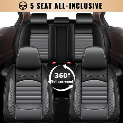 Set of 2 PU Leather Seat Covers for Ford/Toyota 5 Seats (2010–2023)