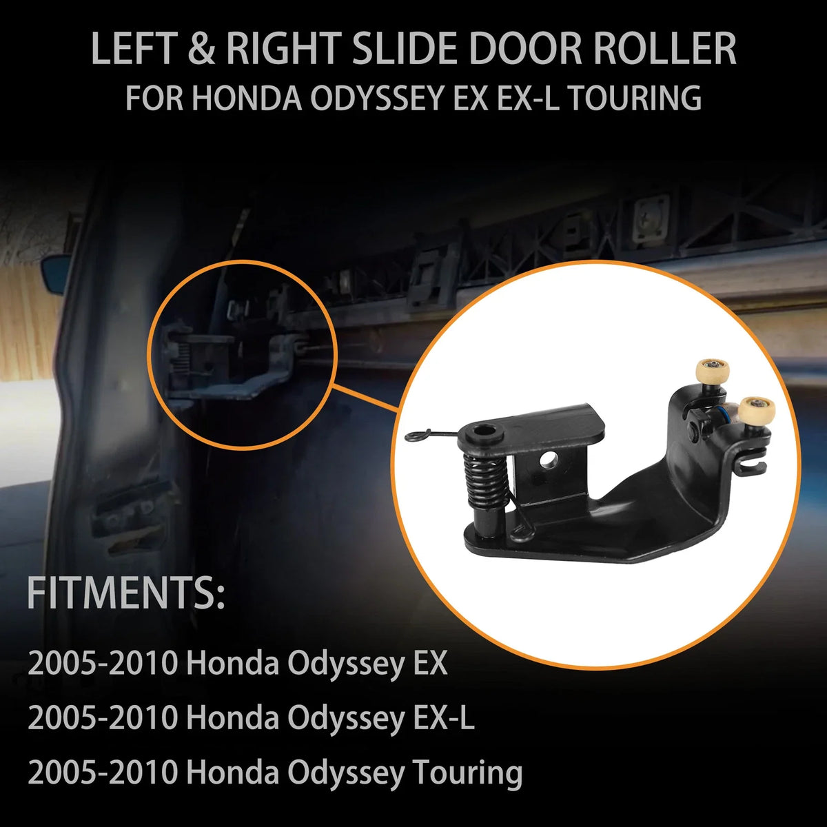 Center Sliding Door Hinge Roller Left & Right for Honda Odyssey (2005–2010)
