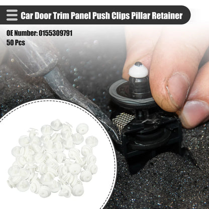 50 Pcs Door Trim Panel Push Clips for Nissan (No. 0155309791)
