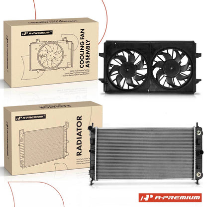 Radiator & Dual Cooling Fan Assembly for Chevy Malibu (2006–2010) FA50291C, GM3115208, FA70518