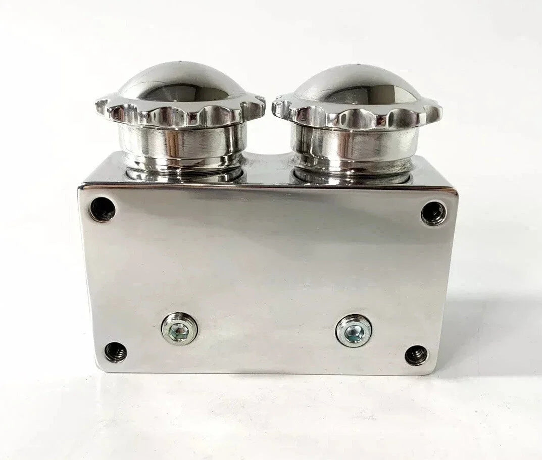 Dual Remote Brake Fluid Reservoir Replacement for Hot Rod (1950–1975)