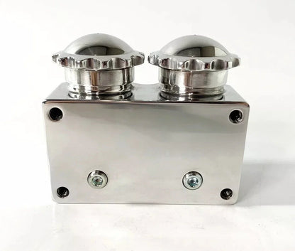 Dual Remote Brake Fluid Reservoir Replacement for Hot Rod (1950–1975)