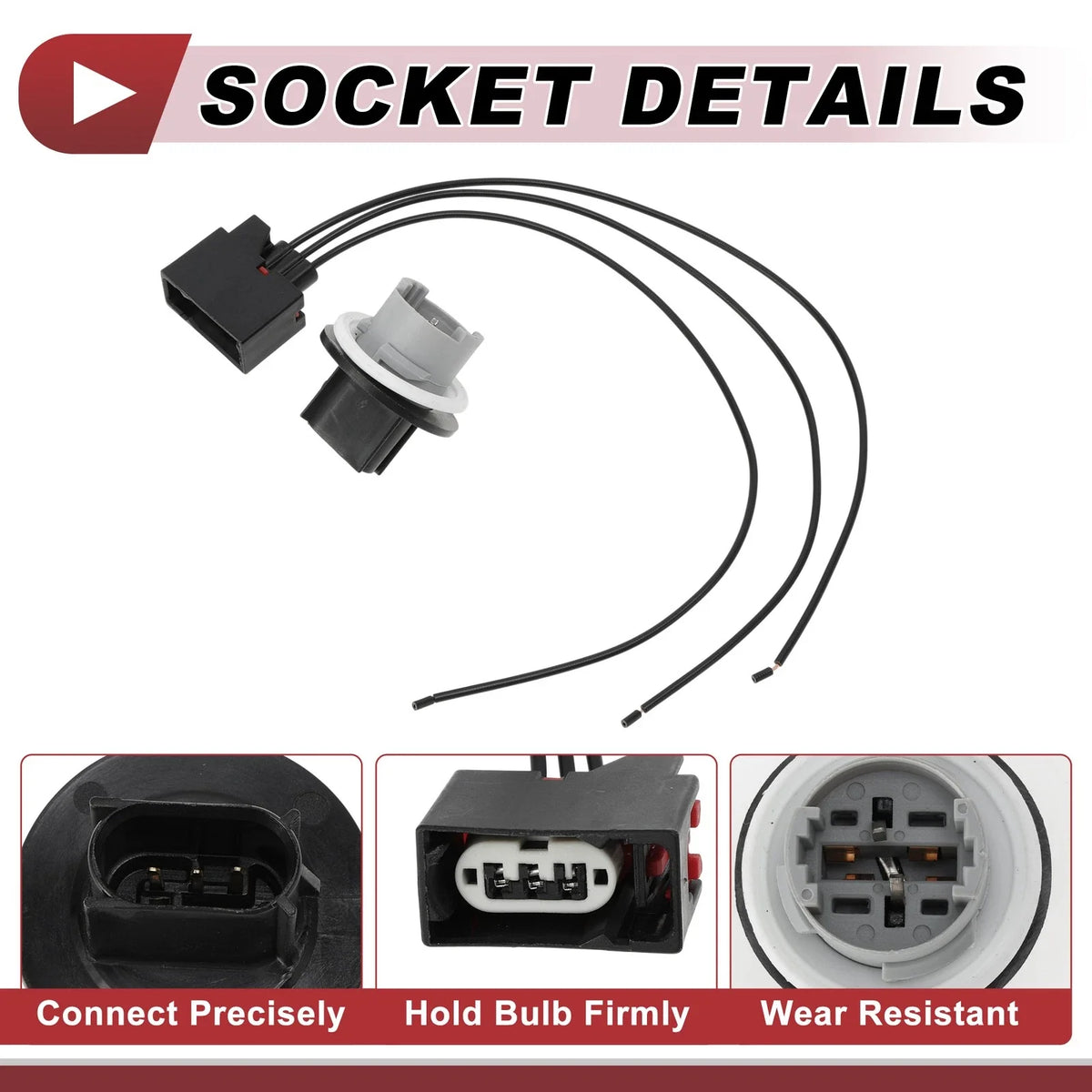 Set of 2 Front Turn Signal Light Socket Wiring for Chevrolet Camaro (2010–2013) No. 92227778