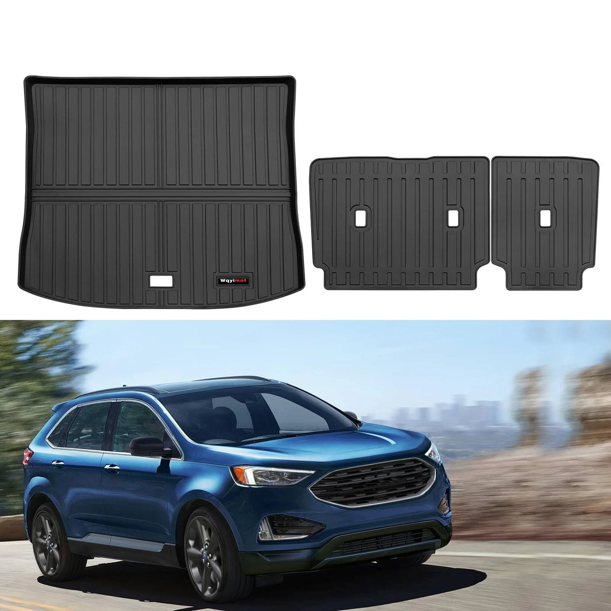 All-Weather Cargo Mats & Backrest for Ford Edge (2015–2026) TPE Rubber