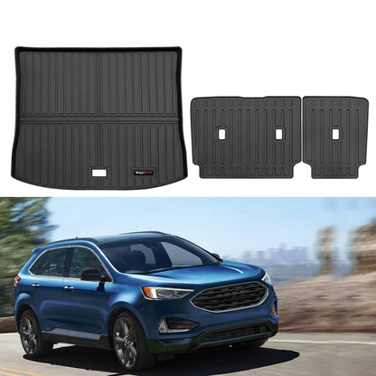 All-Weather Cargo Mats & Backrest for Ford Edge (2015–2026) TPE Rubber