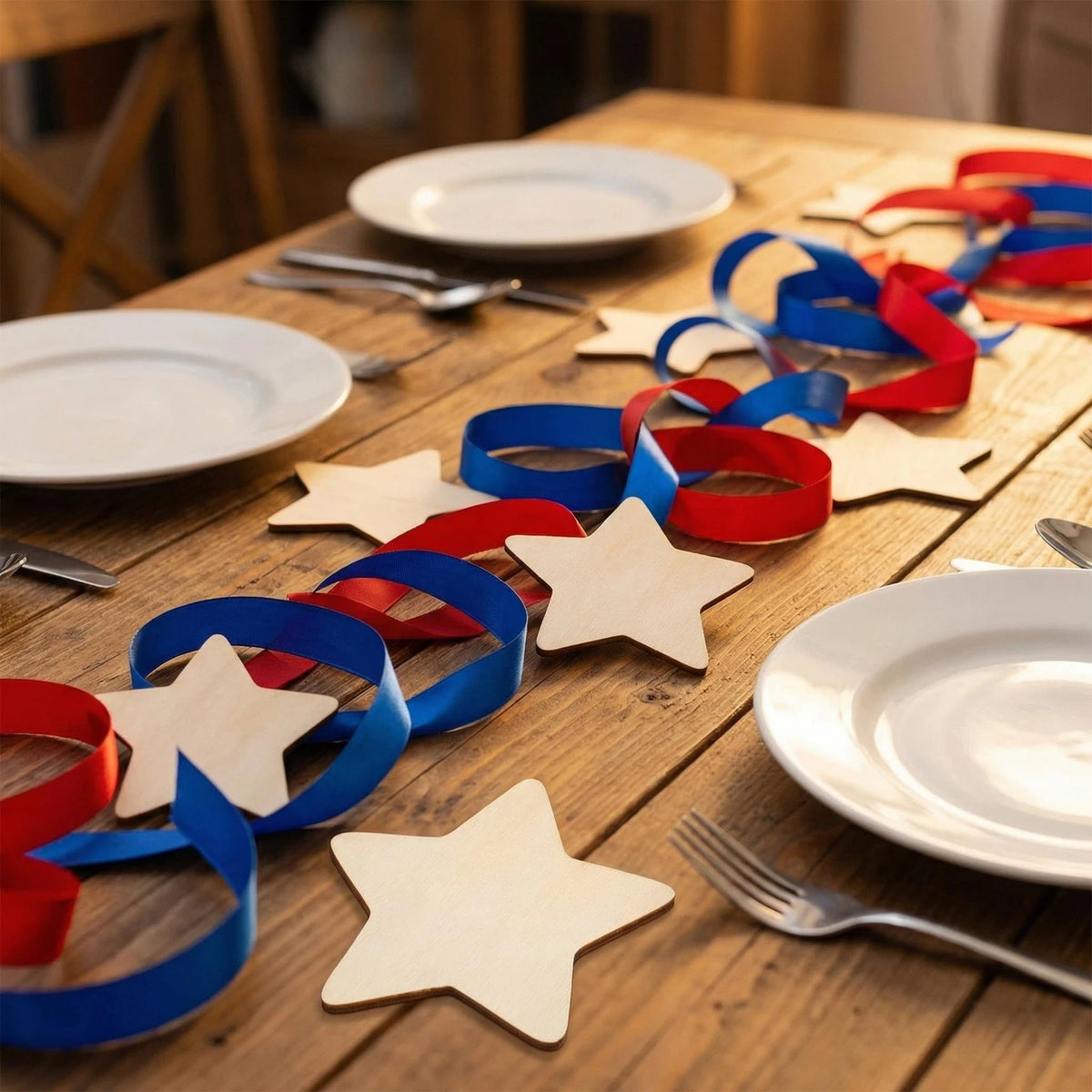 50pcs Wooden Star Cutouts for Painting
