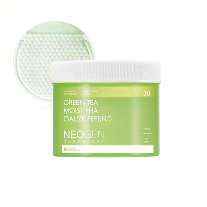 30 Count PHA Gauze Peeling Pads for Dermalogy (04) - Green Tea