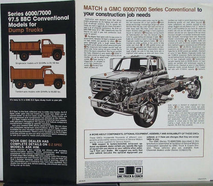GMC Series 6000-7000 Construction Truck Sale Brochure (1980)