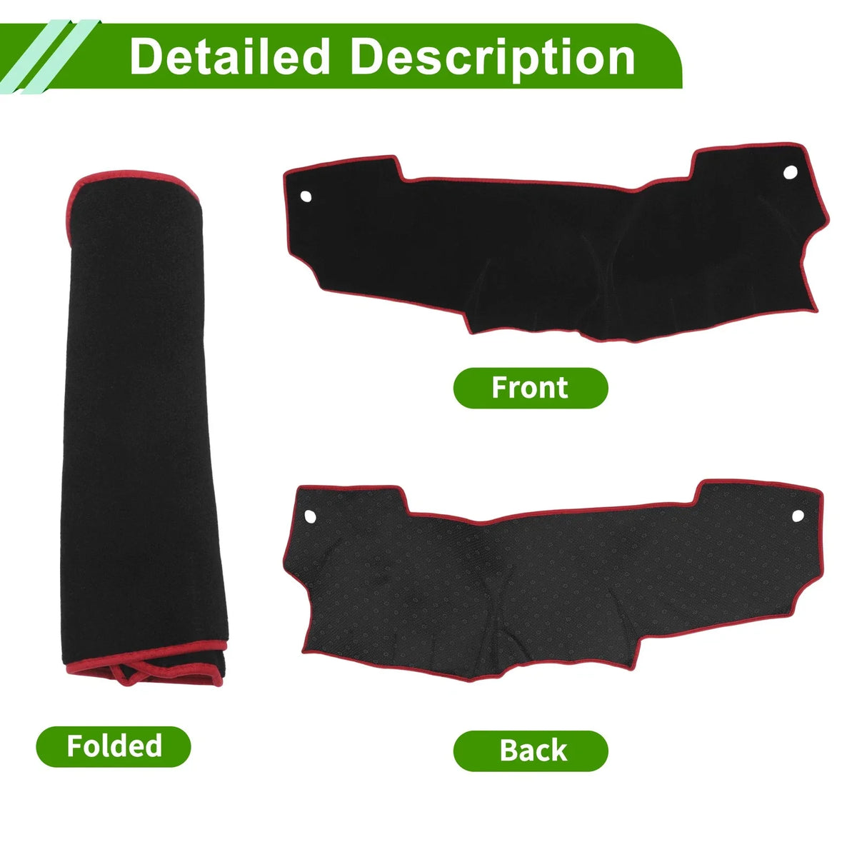 Dashboard Cover for Nissan Micra March K13 (2011–2016) Black Red Anti-Slip