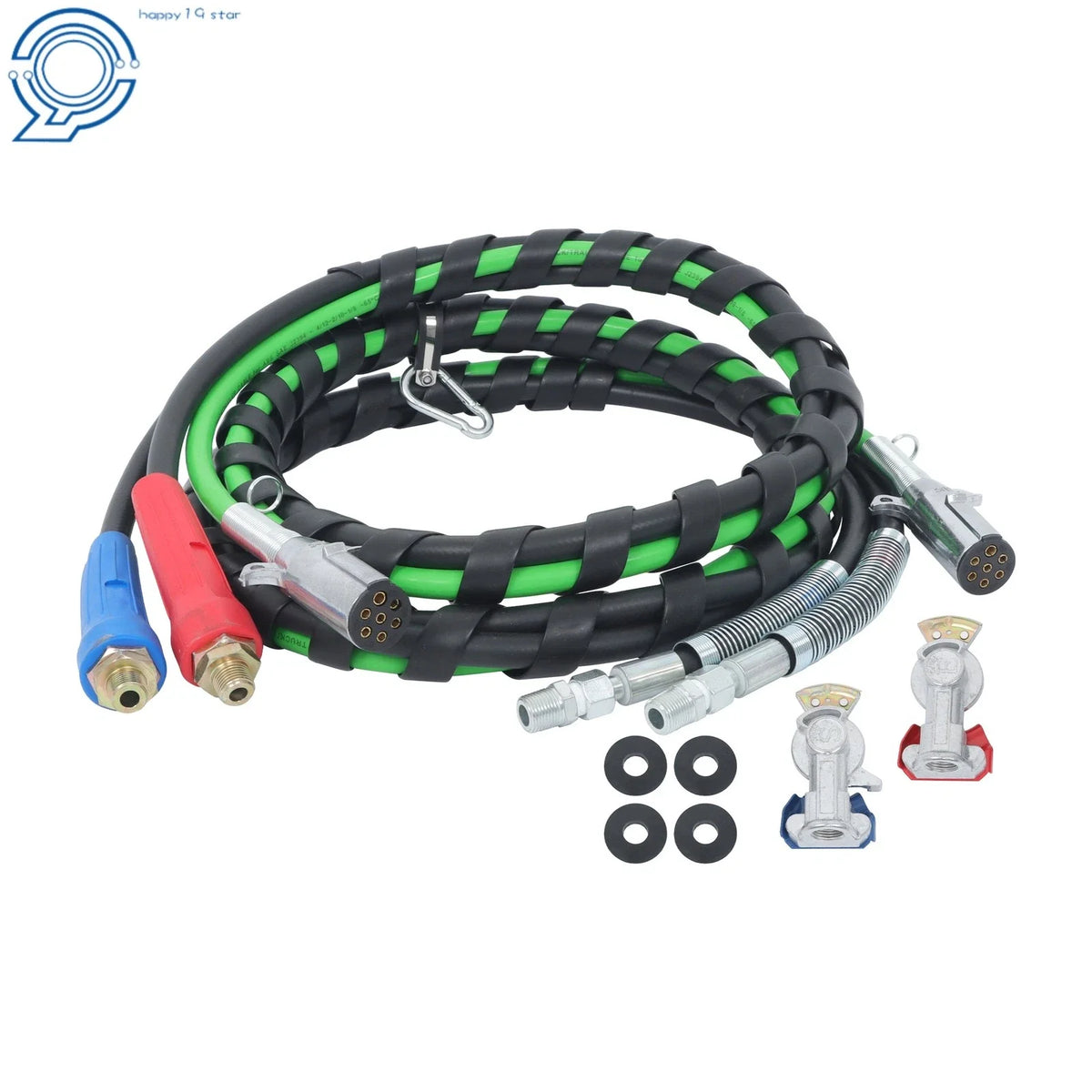 Wrap Set Air Line Hose Assemblies for Semi Truck Tractor Trailer (12 Ft)