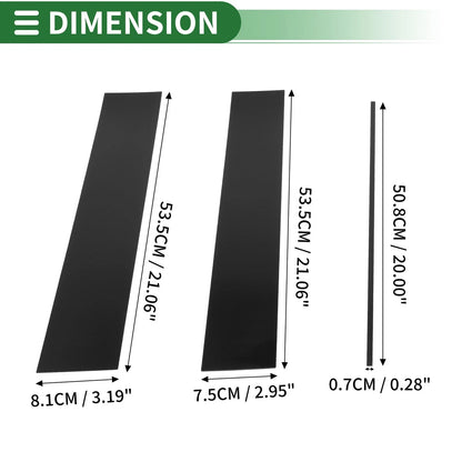 6 Pcs Door Pillar Window Trim for Honda Odyssey (2005–2010) Black
