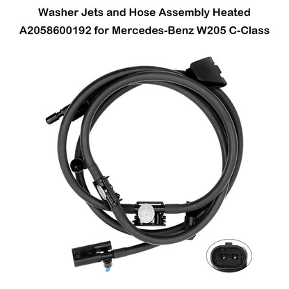 Washer Jets and Hose Assembly Heated for Mercedes-Benz W205 C-Class (2015–2021) A2058600192