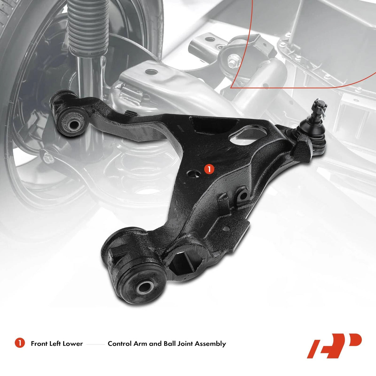Front Left Lower Control Arm w/Ball Joint for Ford Expedition (2003–2023) - 1L3Z3079BA, 2L3Z3079BA, F65Z3079FE