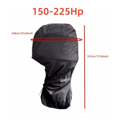 Outboard Motor Engine Cover for Yamaha 150-225 HP (Heavy Duty, Black)