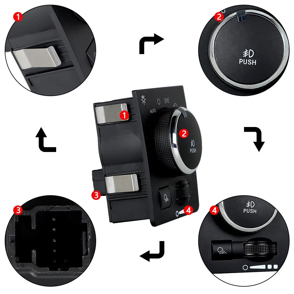 Fog Lamp Switch for Dodge Ram 1500 2500 3500 4500 5500 (2013–2021)