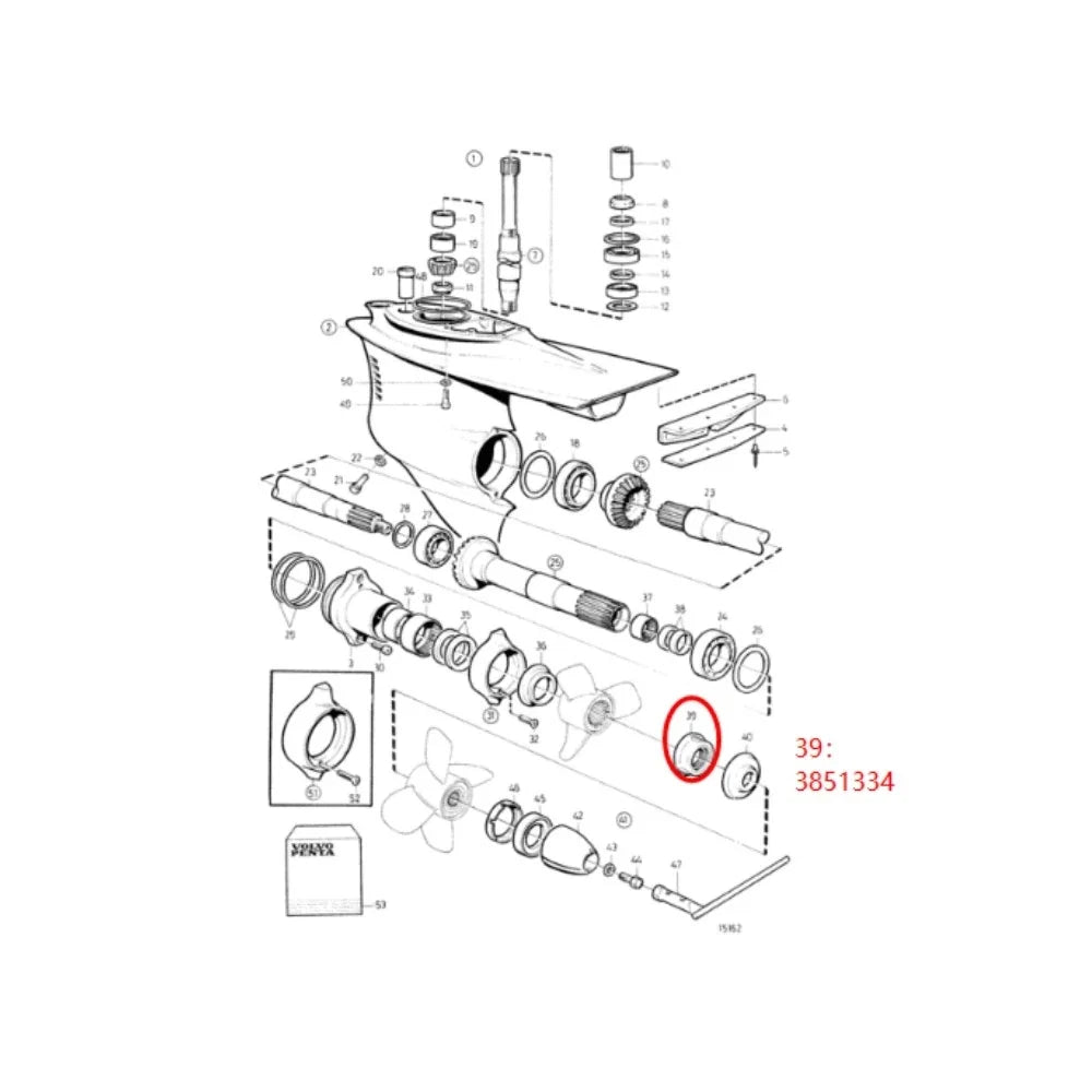 Propeller Nut for Volvo Penta (OEM 0700P18, 3851334)