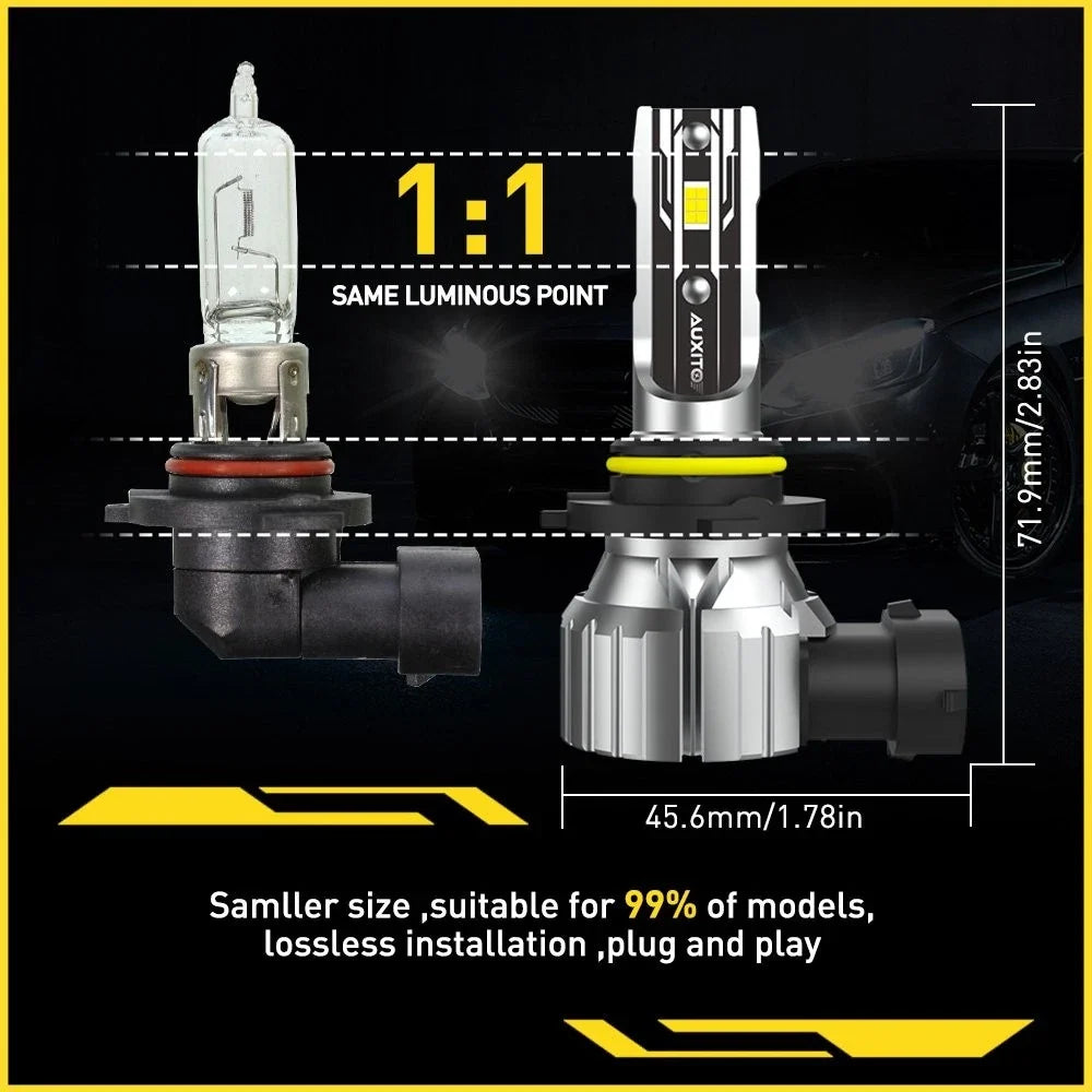 2X 9006 HB4 LED Headlight Bulbs for