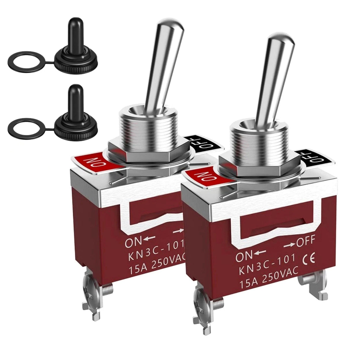 2X 30A 12V Toggle Switch Heavy Duty SPST Waterproof ON/OFF Kit