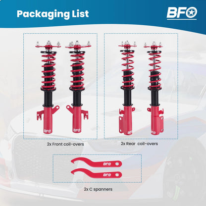 Coilovers Suspension Kit for Toyota Camry (2007–2011) 4XI3PC, For Toyota Avalon