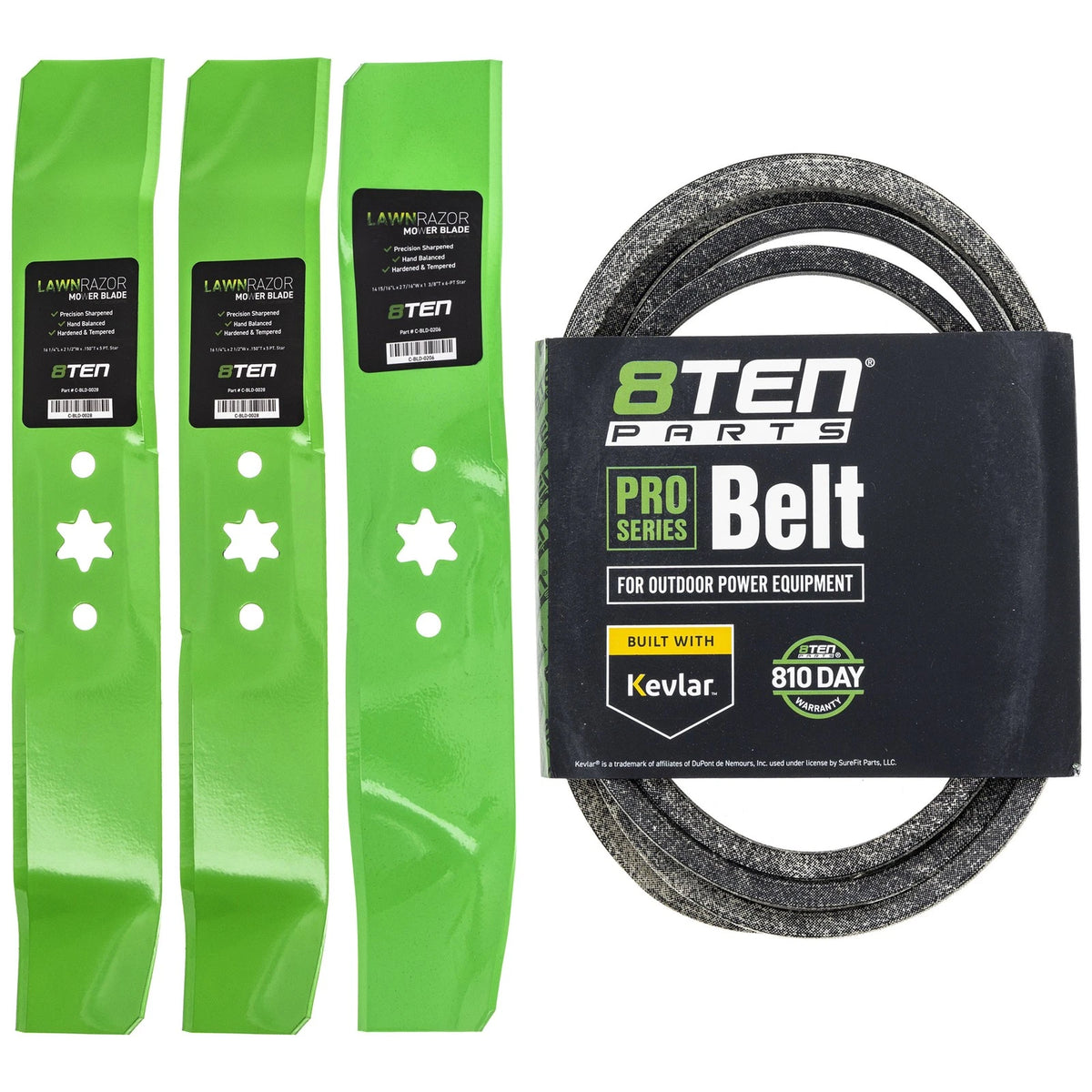 Mower Blades Belt Kit for Cub Cadet LT1045 LT1046 (46 Inch) 754-04153 954-04153 954-04153A