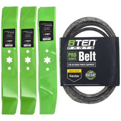 Mower Blades Belt Kit for Cub Cadet LT1045 LT1046 (46 Inch) 754-04153 954-04153 954-04153A