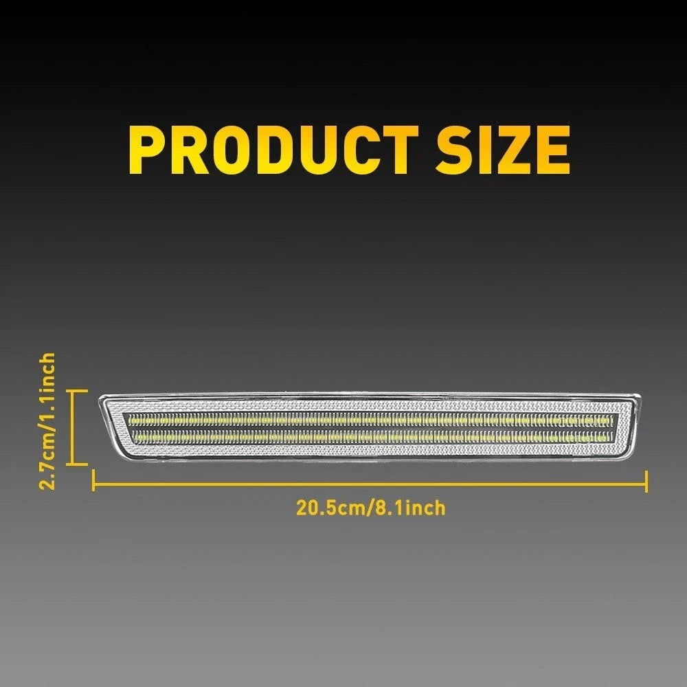 Rear Bumper Side Marker Lights for Dodge Challenger (2015–2022) White Clear