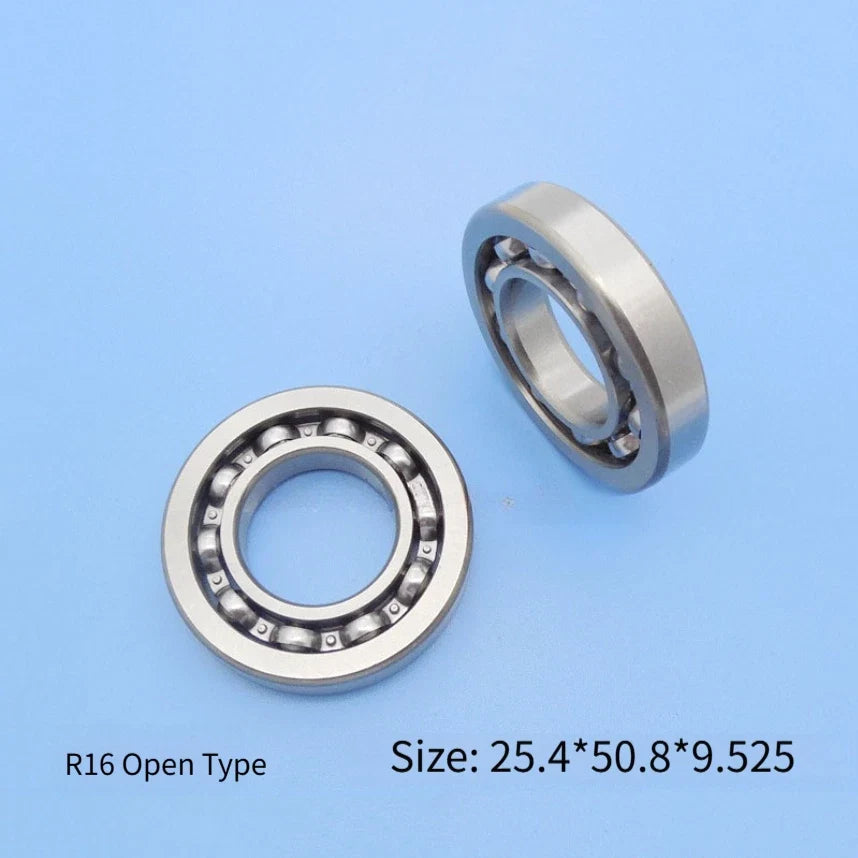 R16 Inch Open Bearing 25.4 mm ID x 50.8 mm OD x 9.525 mm W